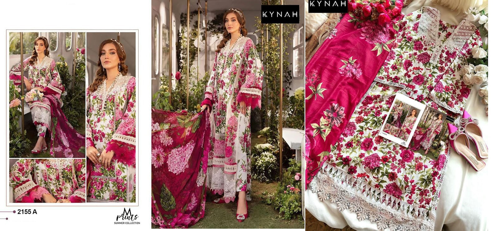 2155 Kynah Cotton Pakistani Patch Work Suits