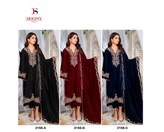 2156 Abc Deepsy Velvet Suits Supplier Gujarat