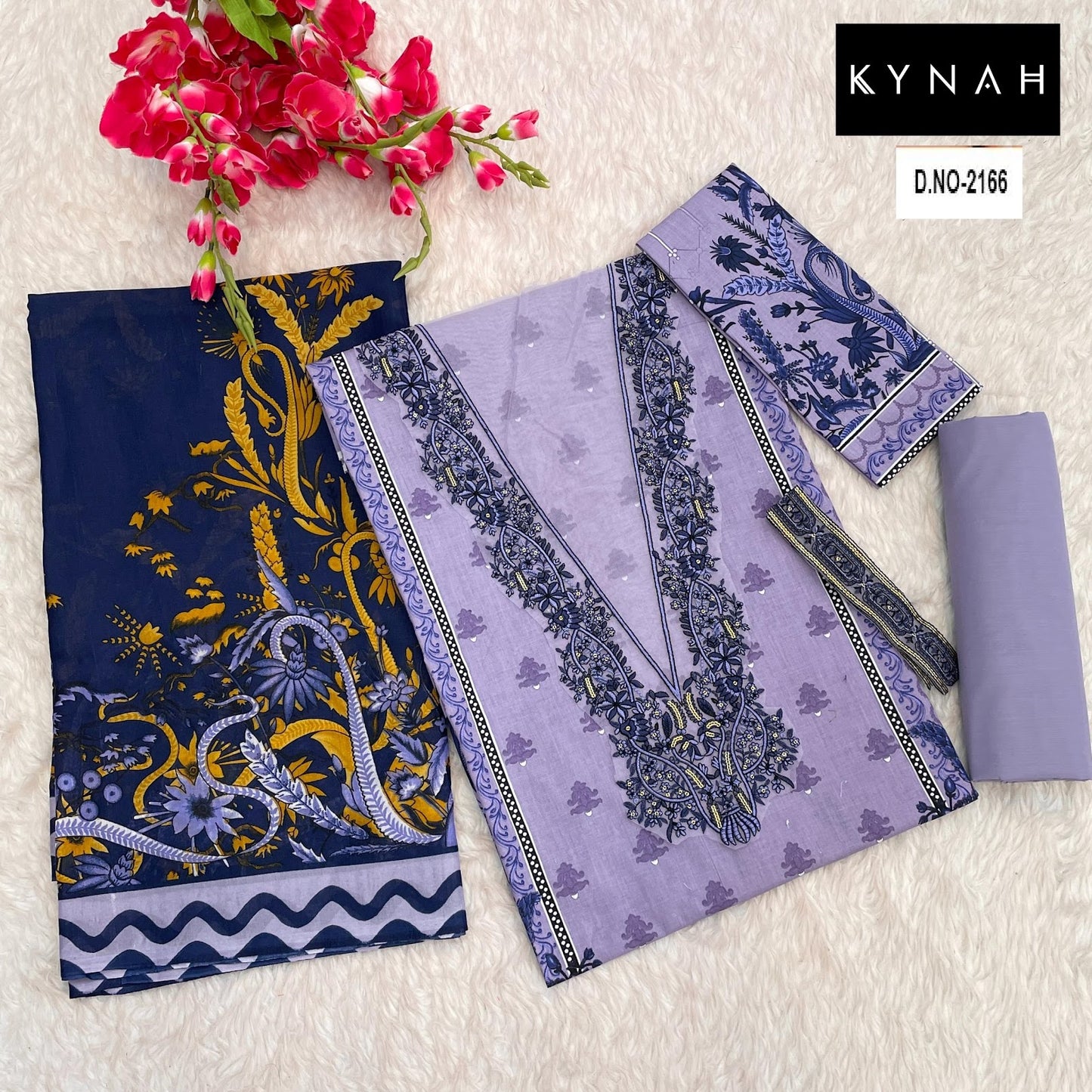 2166 Kynah Pure Lawn Pakistani Salwar Suits Wholesale Rate