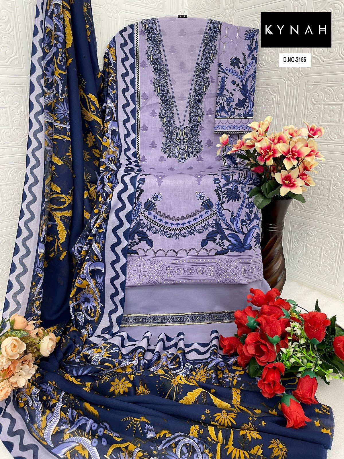 2166 Kynah Pure Lawn Pakistani Salwar Suits Wholesale Rate
