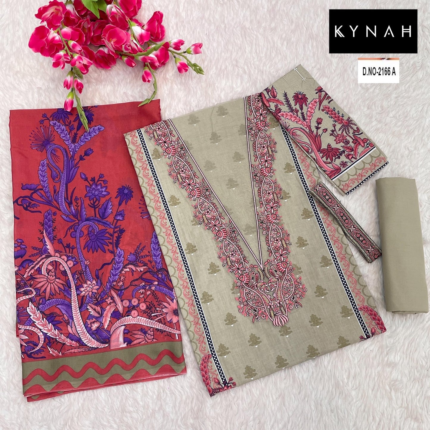 2166 Kynah Pure Lawn Pakistani Salwar Suits Wholesale Rate