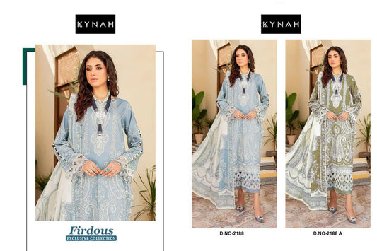 2188 Firdous Exclusive Collection Kynah Pure Cotton Pakistani Patch Work Suits Wholesaler Ahmedabad