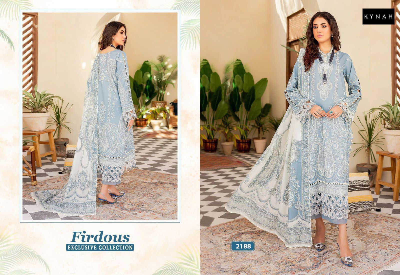 2188 Firdous Exclusive Collection Kynah Pure Cotton Pakistani Patch Work Suits Wholesaler Ahmedabad