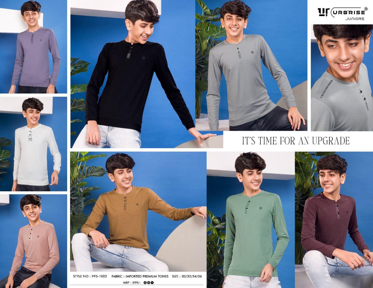218 Gsm Style No 995-1002 Urbanrise Imported Boys Tshirt Wholesaler Gujarat