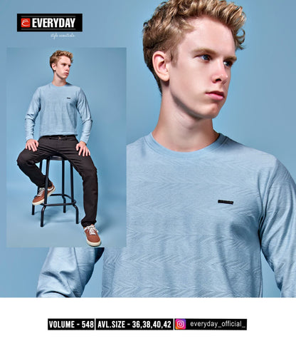 220-225 Gsm Vol 548 Everyday Jacquard Knit Mens Tshirts Wholesale Price