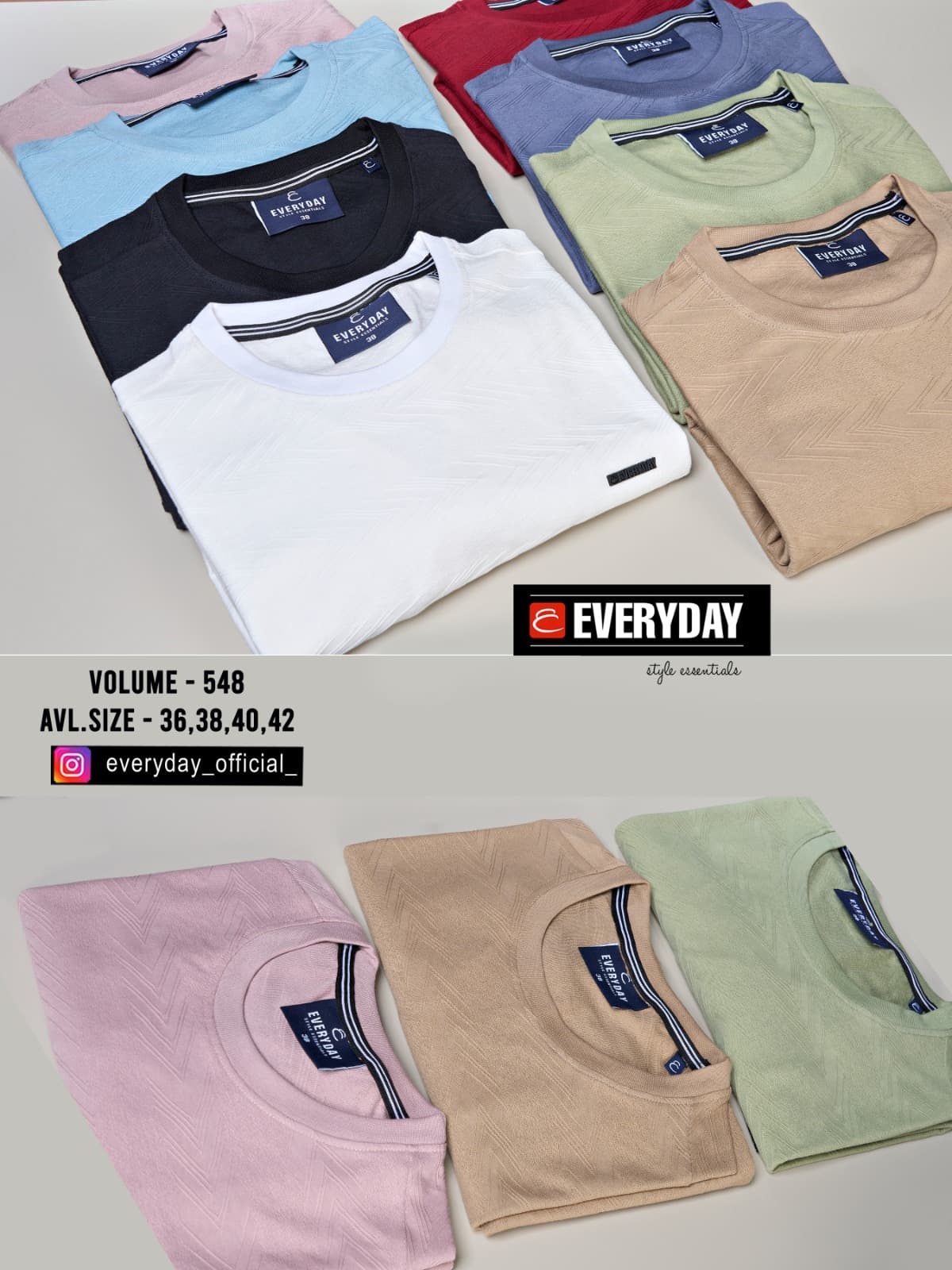 220-225 Gsm Vol 548 Everyday Jacquard Knit Mens Tshirts Wholesale Price