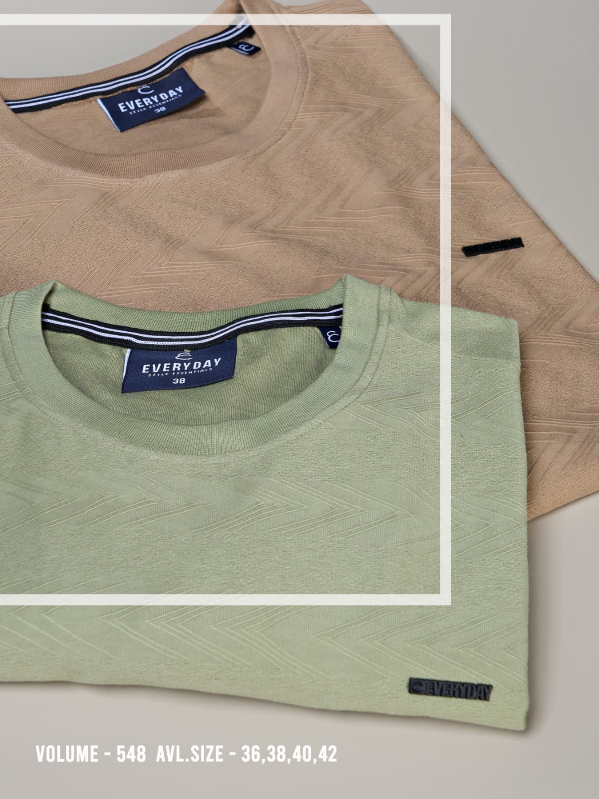 220-225 Gsm Vol 548 Everyday Jacquard Knit Mens Tshirts Wholesale Price