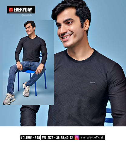 220-225 Gsm Vol 548 Everyday Jacquard Knit Mens Tshirts Wholesale Price