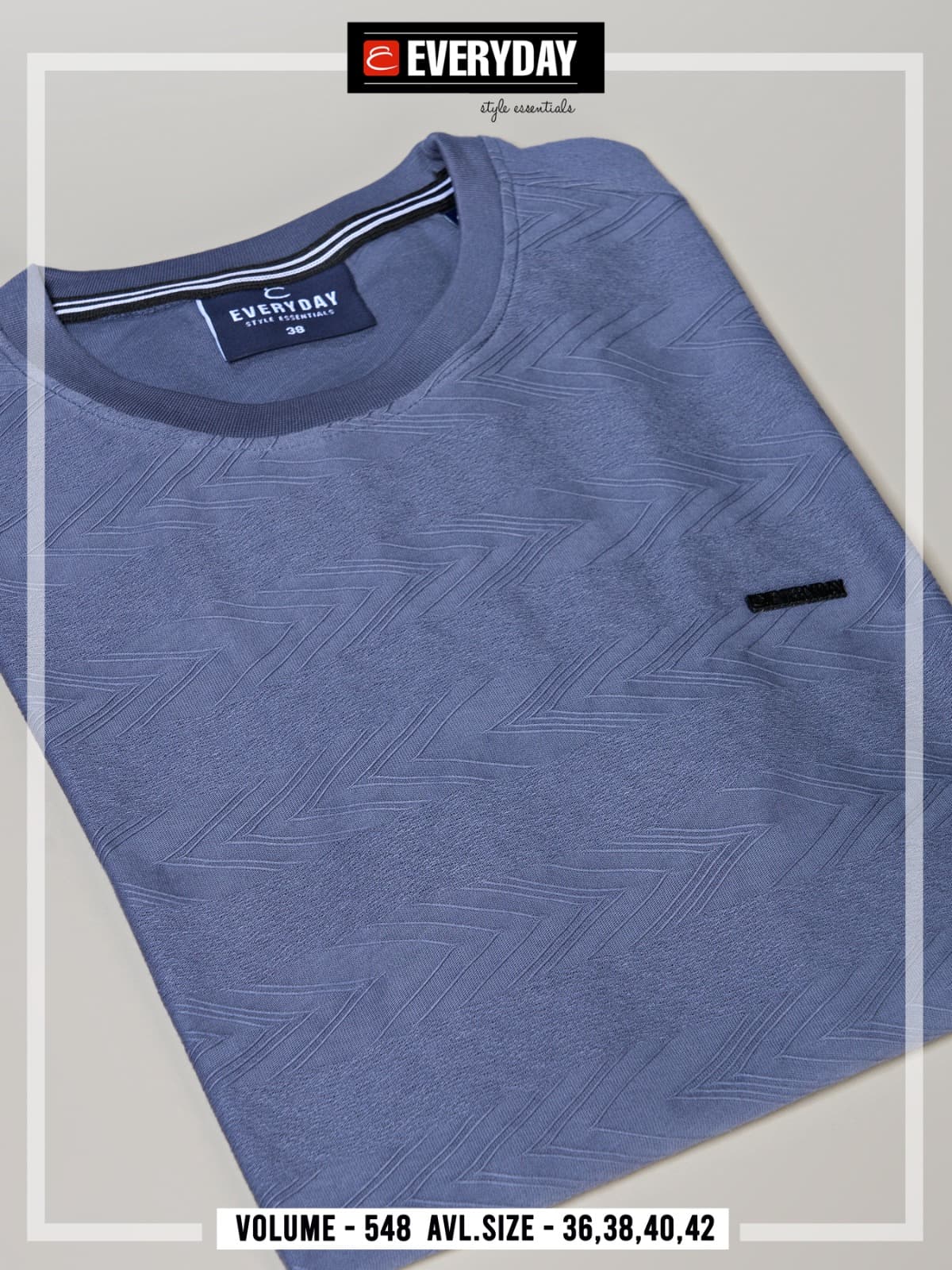 220-225 Gsm Vol 548 Everyday Jacquard Knit Mens Tshirts Wholesale Price