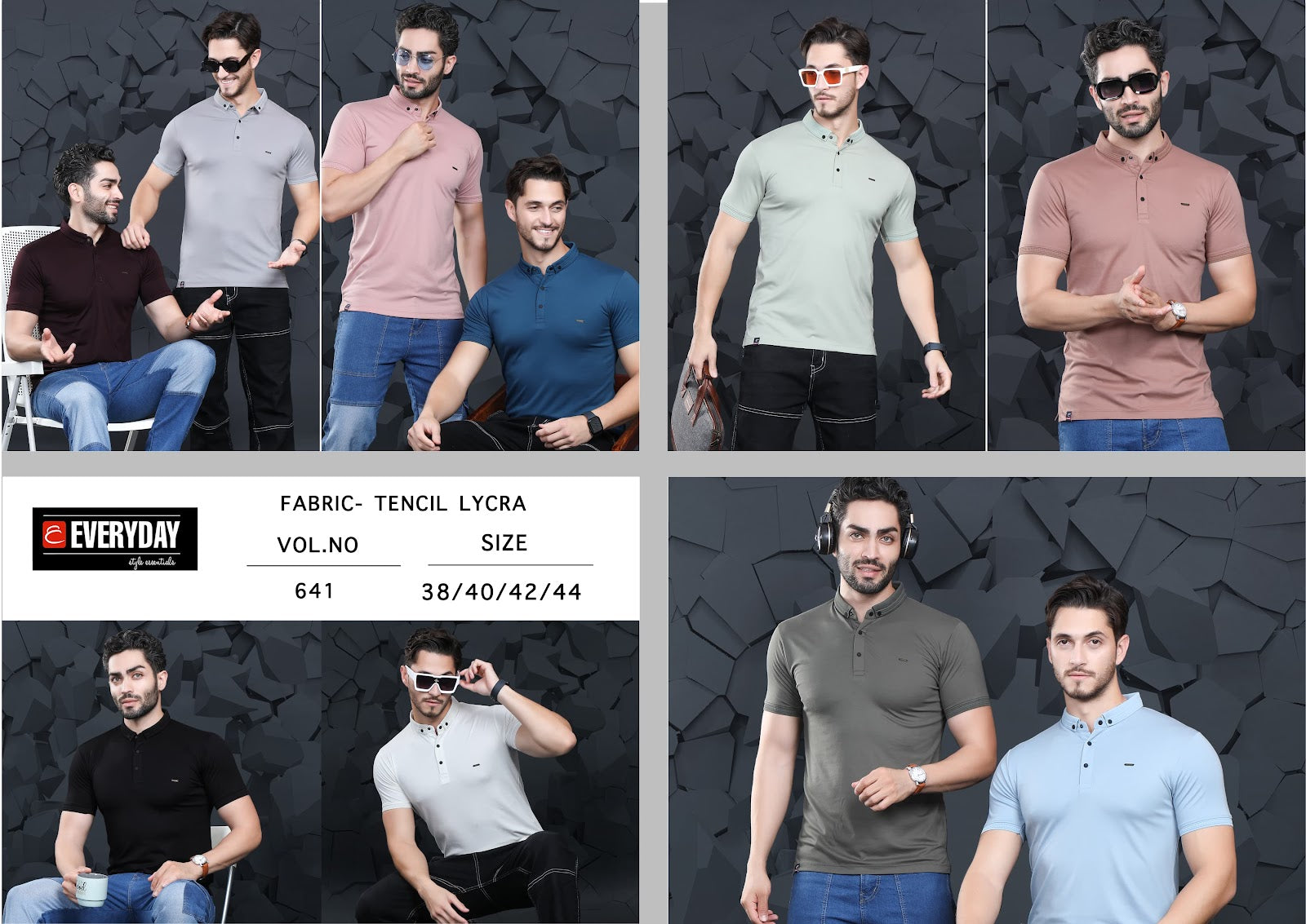 220-225 Gsm Vol 641 Everyday Tencil Lycra Mens Tshirts Wholesaler Gujarat