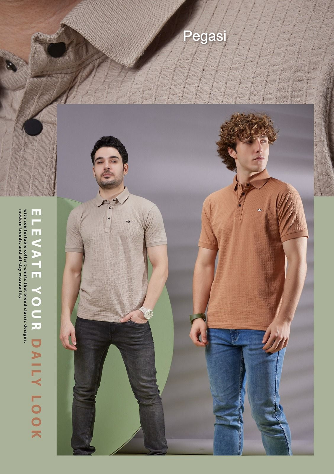 220-230 Gsm P 223 Pegasi Waffle Mens Tshirts Wholesaler India