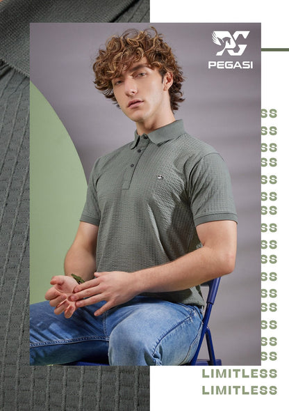 220-230 Gsm P 223 Pegasi Waffle Mens Tshirts Wholesaler India