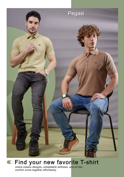 220-230 Gsm P 223 Pegasi Waffle Mens Tshirts Wholesaler India
