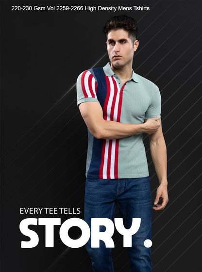 220-230 Gsm Vol 2259-2266 High Density Vertical Mens Tshirts Manufacturer India