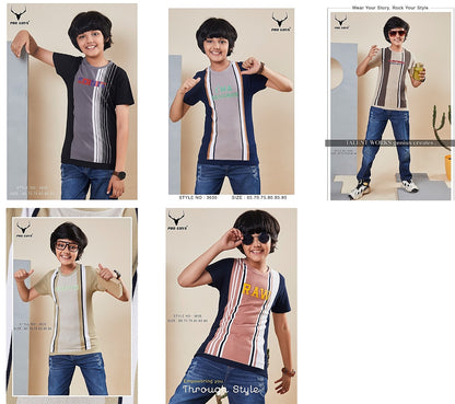 220 Gsm Design 3635 Pro Guys Stripes Boys Tshirt Wholesaler India