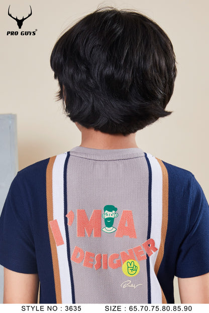 220 Gsm Design 3635 Pro Guys Stripes Boys Tshirt Wholesaler India