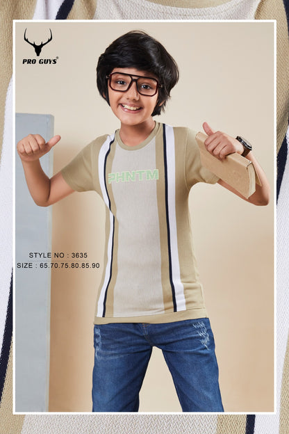 220 Gsm Design 3635 Pro Guys Stripes Boys Tshirt Wholesaler India