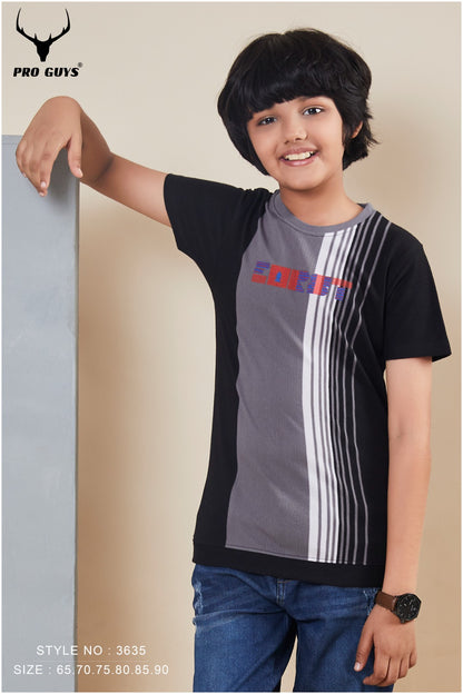 220 Gsm Design 3635 Pro Guys Stripes Boys Tshirt Wholesaler India