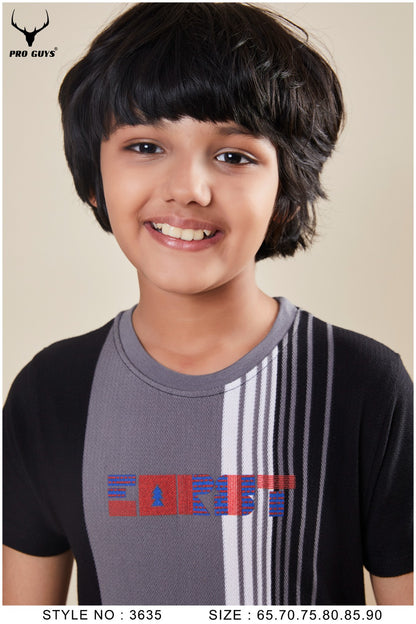 220 Gsm Design 3635 Pro Guys Stripes Boys Tshirt Wholesaler India