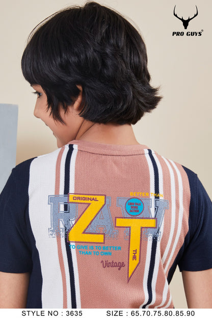 220 Gsm Design 3635 Pro Guys Stripes Boys Tshirt Wholesaler India
