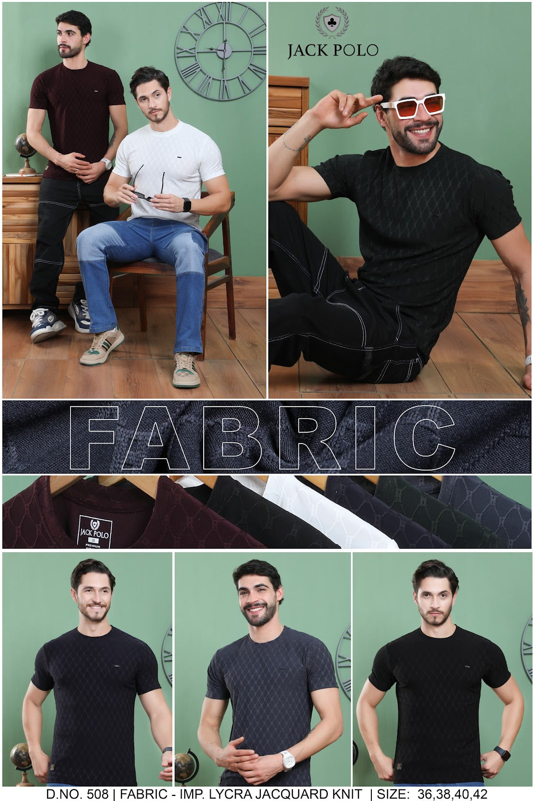 220 Gsm Design 508 Jack Polo Lycra Mens Tshirts Exporter Ahmedabad