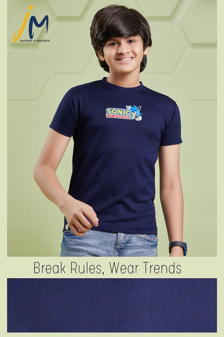 220 Gsm Jm 148 Jackey N Mickey Tencil Boys Tshirt Wholesale Price
