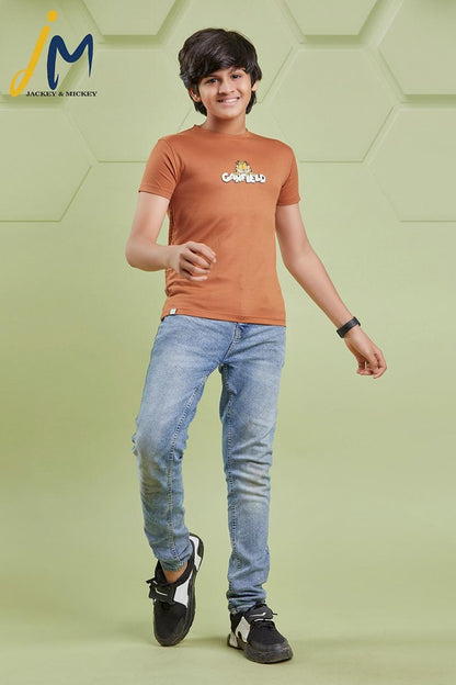 220 Gsm Jm 148 Jackey N Mickey Tencil Boys Tshirt Wholesale Price