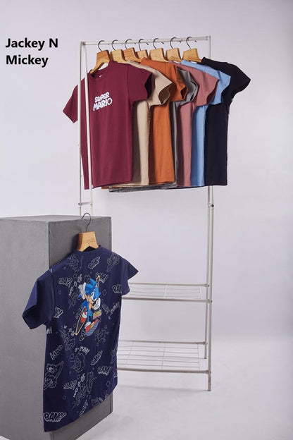 220 Gsm Jm 148 Jackey N Mickey Tencil Boys Tshirt Wholesale Price