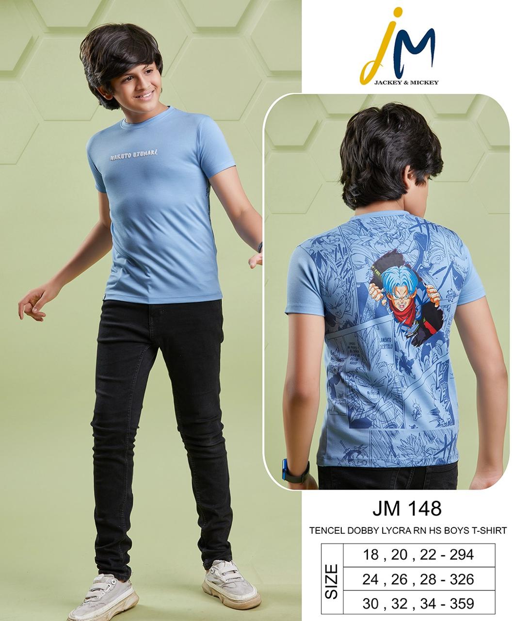220 Gsm Jm 148 Jackey N Mickey Tencil Boys Tshirt Wholesale Price