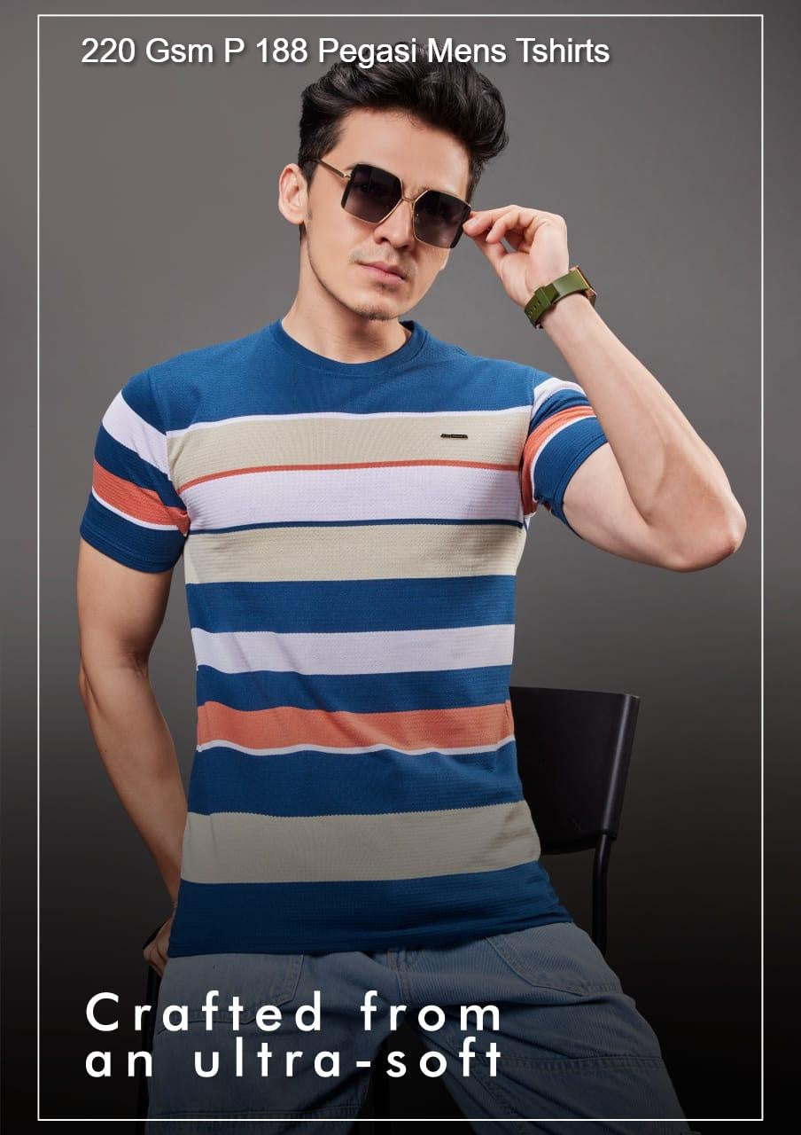 220 Gsm P 188 Pegasi Jacquard Knit Mens Tshirts Supplier