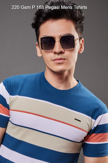 220 Gsm P 188 Pegasi Jacquard Knit Mens Tshirts Supplier