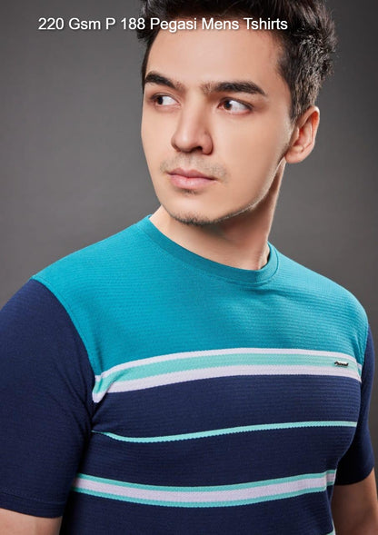220 Gsm P 188 Pegasi Jacquard Knit Mens Tshirts Supplier