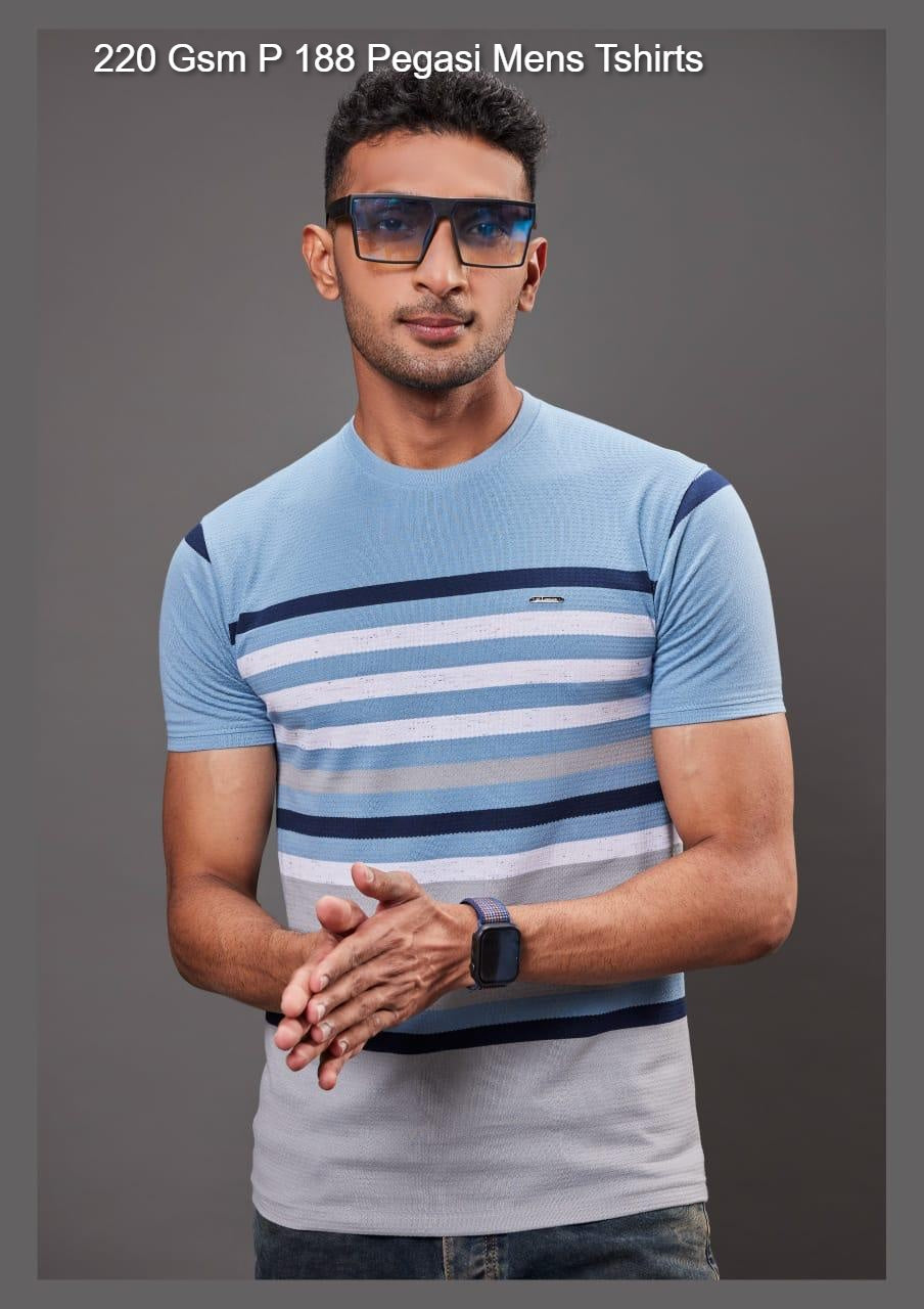 220 Gsm P 188 Pegasi Jacquard Knit Mens Tshirts Supplier