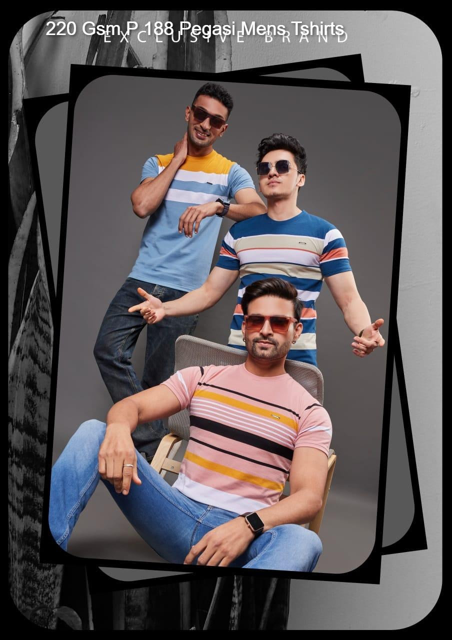 220 Gsm P 188 Pegasi Jacquard Knit Mens Tshirts Supplier