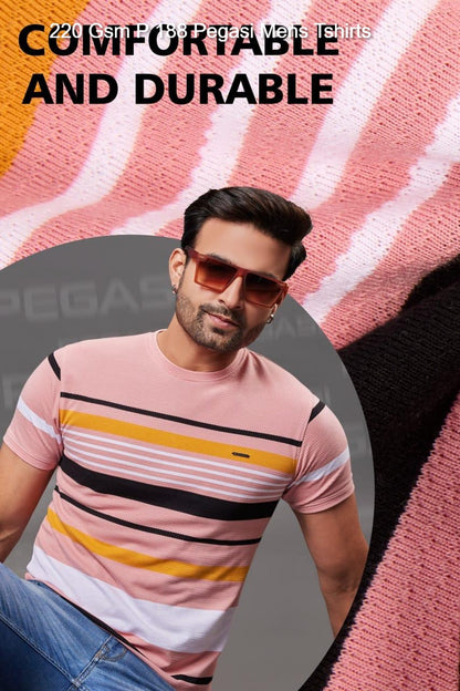 220 Gsm P 188 Pegasi Jacquard Knit Mens Tshirts Supplier