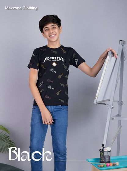 220 Gsm Sds S F 2 C Maxzone Clothing Lycra Boys Tshirt Wholesaler India