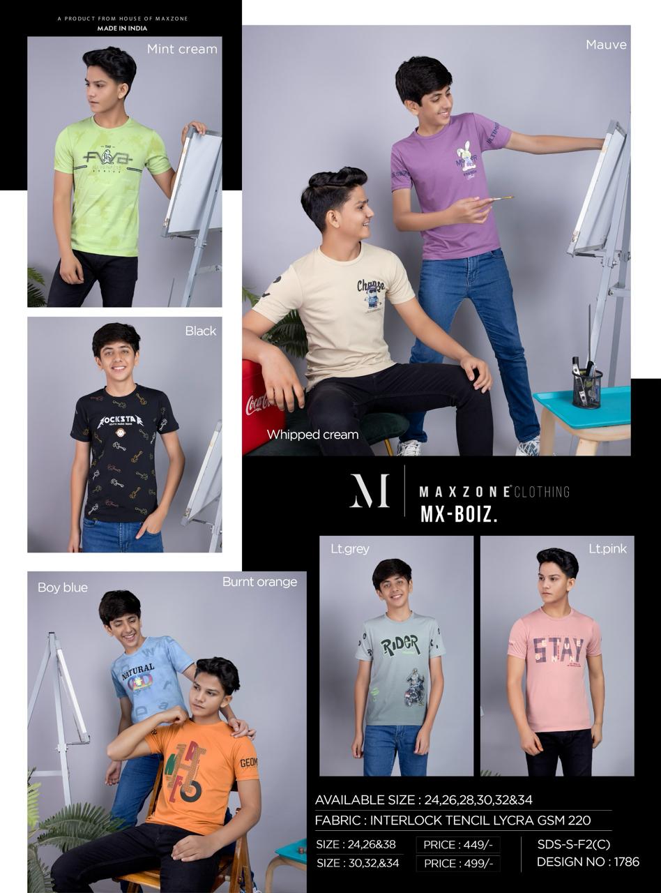220 Gsm Sds S F 2 C Maxzone Clothing Lycra Boys Tshirt Wholesaler India