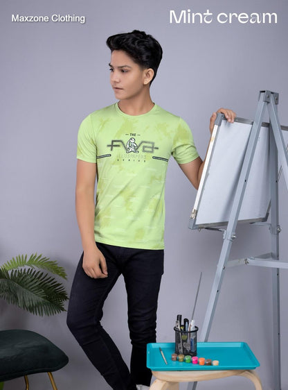 220 Gsm Sds S F 2 C Maxzone Clothing Lycra Boys Tshirt Wholesaler India