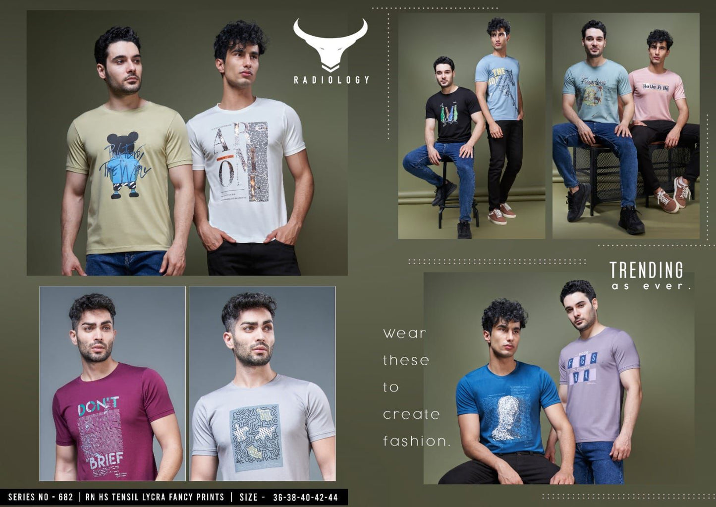 220 Gsm Series No 682 Radiology Tencil Lycra Mens Tshirts Supplier Ahmedabad