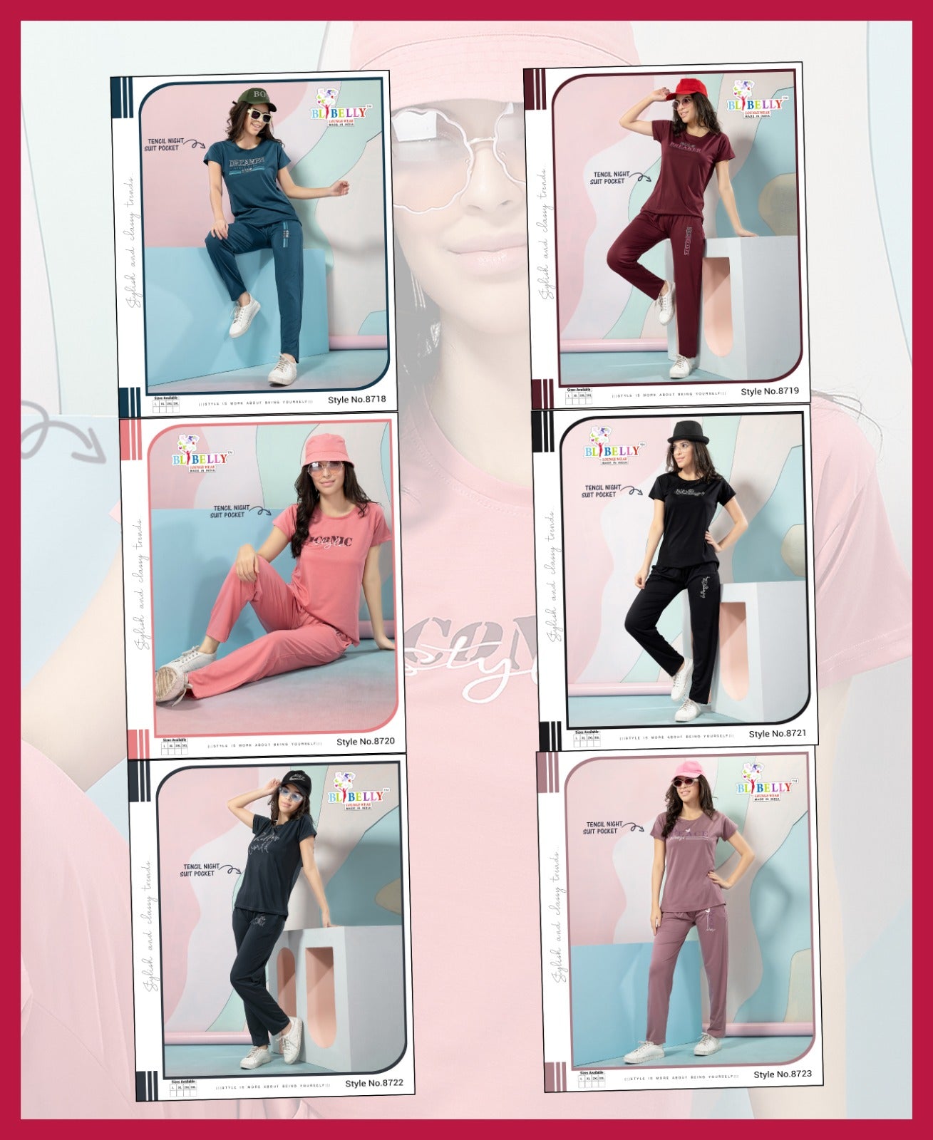 220 Gsm Vol 631 Belly Tencil Pyjama Night Suits Manufacturer