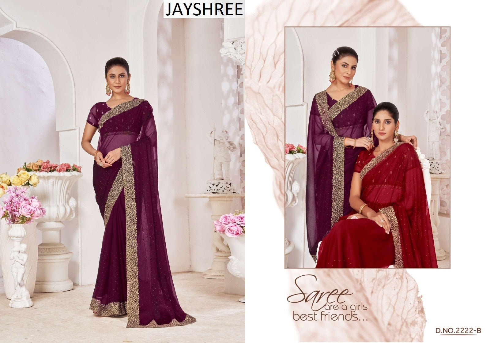 2222Abcd Jayshree Chiffon Sarees Supplier Ahmedabad