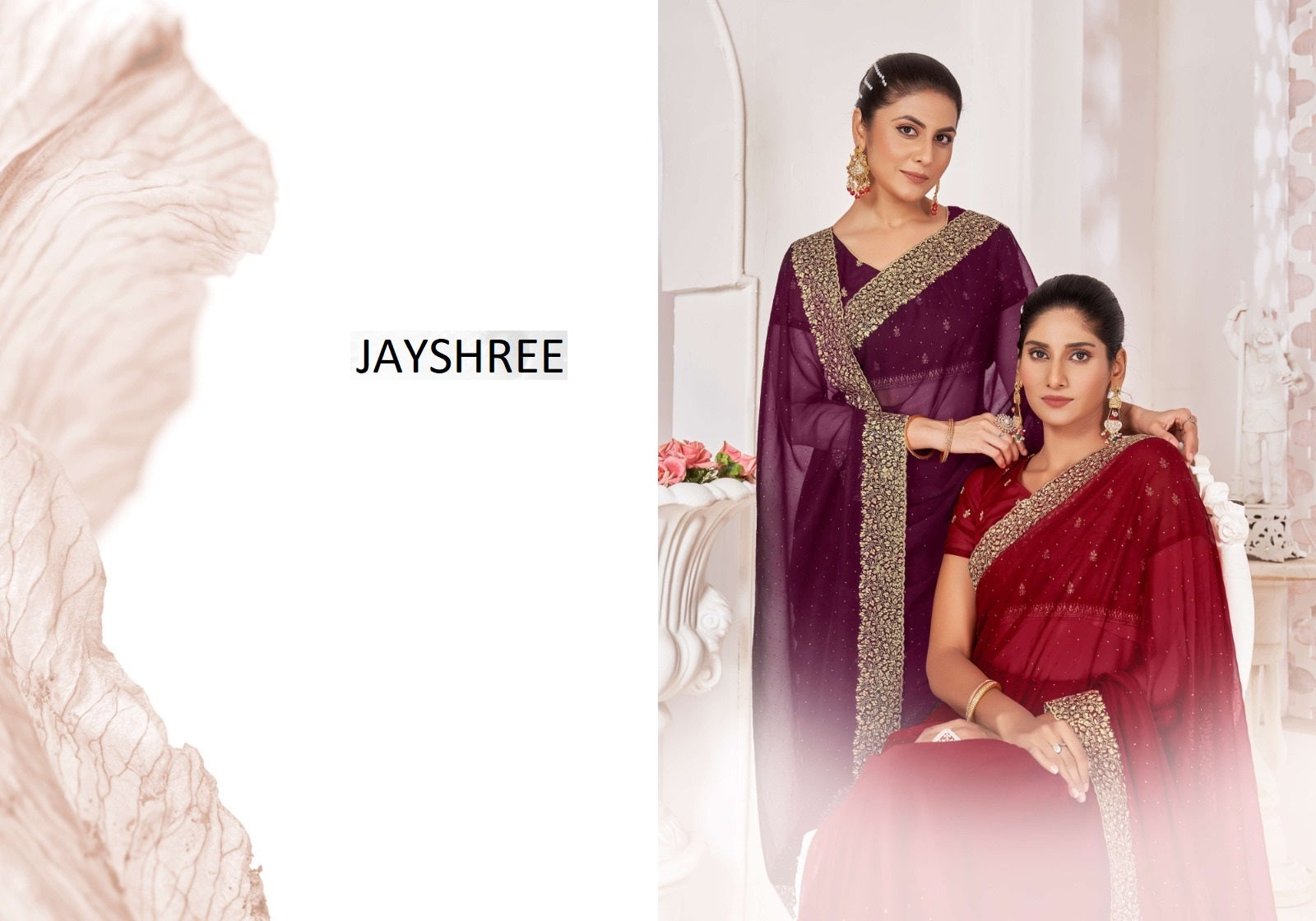 2222Abcd Jayshree Chiffon Sarees Supplier Ahmedabad