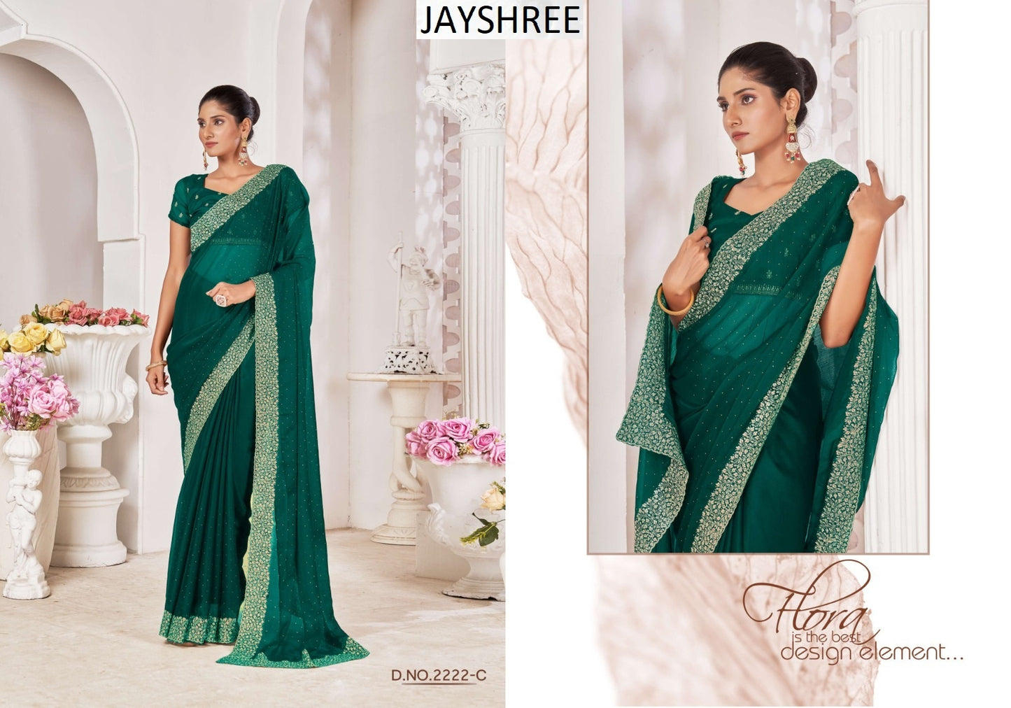 2222Abcd Jayshree Chiffon Sarees Supplier Ahmedabad