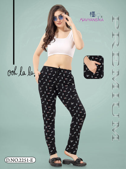 2251 Kavyansika Hosiery Cotton Women Night Lower Manufacturer Ahmedabad
