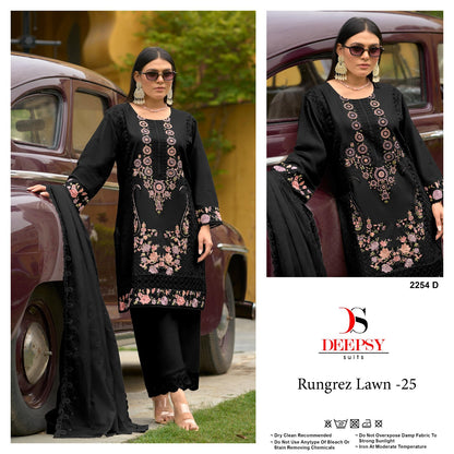 2254 Rungrez Lawn 25 Deepsy Cotton Karachi Salwar Suits Wholesale Rate
