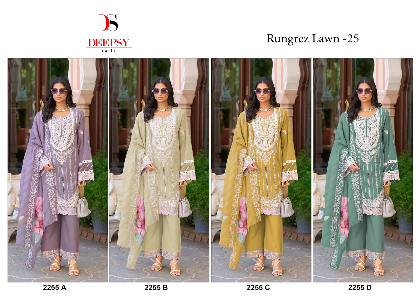 2255 Rungrez Lawn 25 Deepsy Cotton Pakistani Salwar Suits Manufacturer