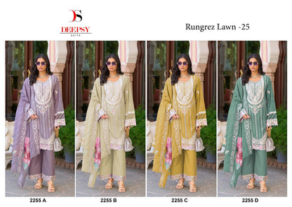 2255 Rungrez Lawn 25 Deepsy Cotton Pakistani Salwar Suits Manufacturer