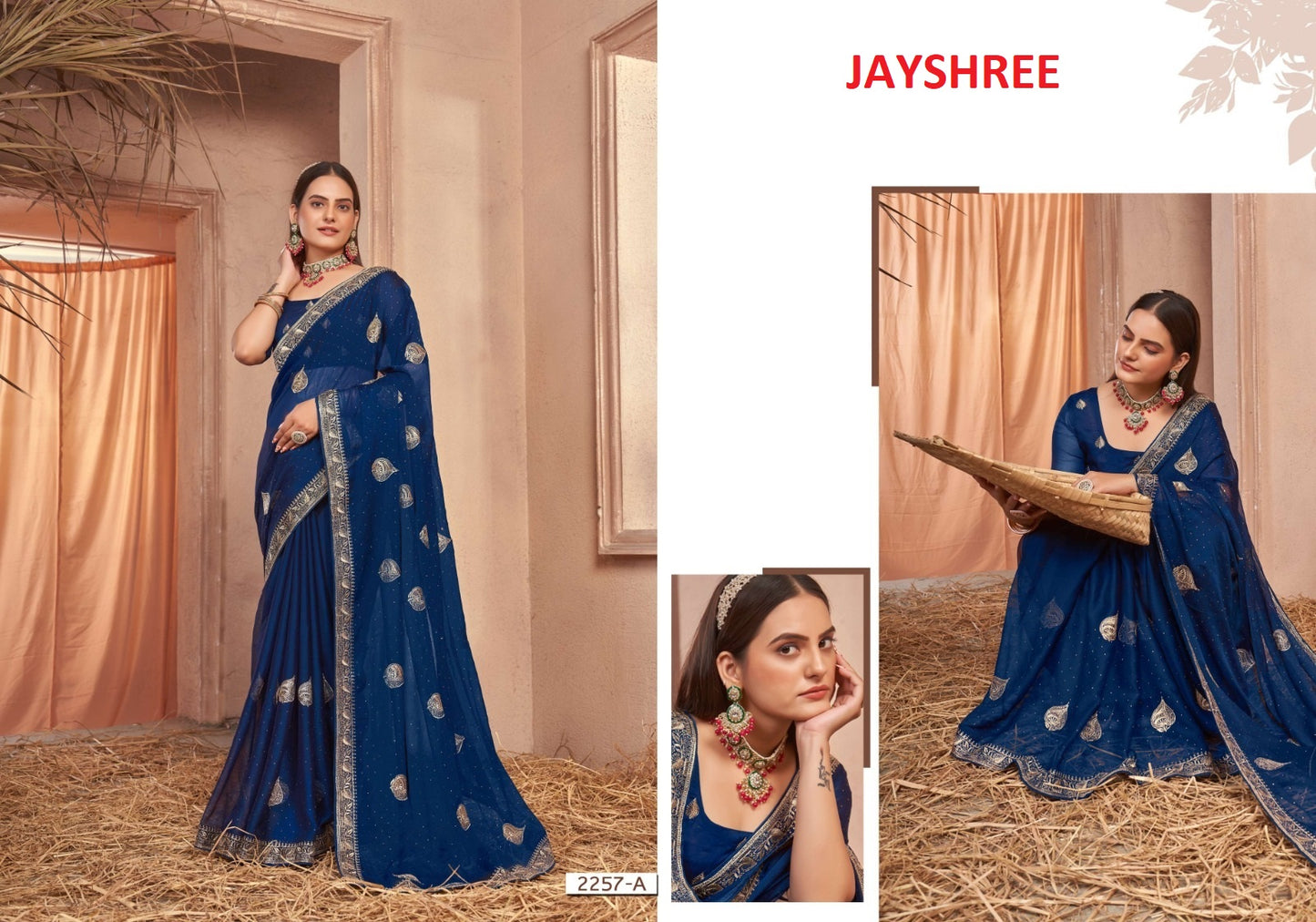 2257Abc Jayshree Chiffon Sarees Supplier India