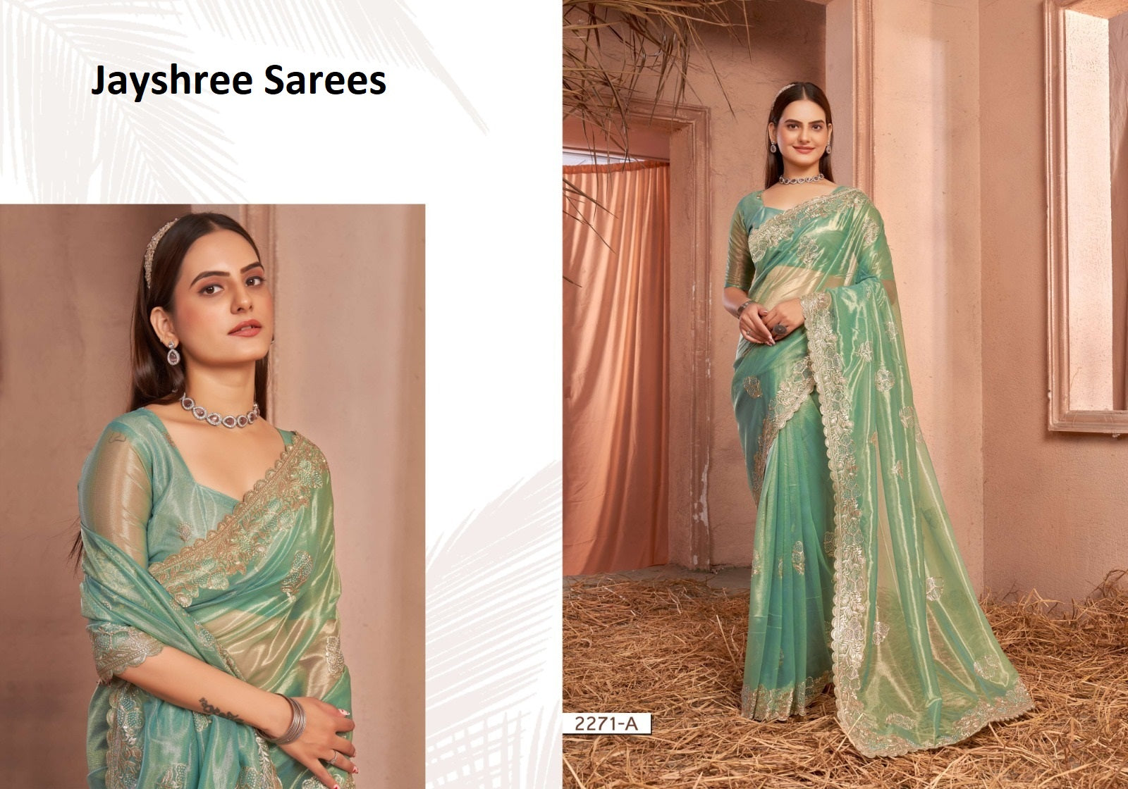 2271Abcd Jayshree Net Sarees Wholesaler Gujarat