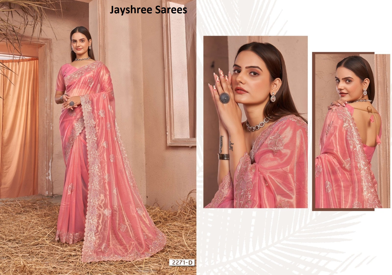 2271Abcd Jayshree Net Sarees Wholesaler Gujarat